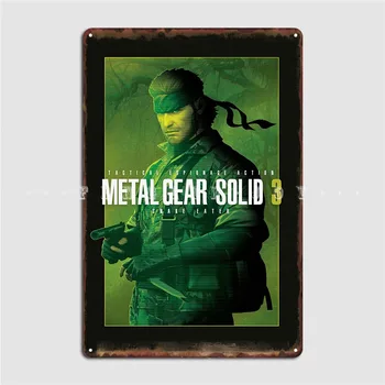 Metal Gear Solid 3 Snake Металлическая Вывеска Живопись Декор Клубная Вечеринка Паб Гараж Создать Жестяную Вывеску Плакат