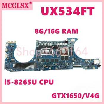 UX534FT i5-8265U ПРОЦЕССОР 8G/16G Оперативная Память GTX1650-V4G Материнская Плата Для Ноутбука ASUS ZenBook UX534FTC UX534FN UX534FT UX534FA Материнская Плата