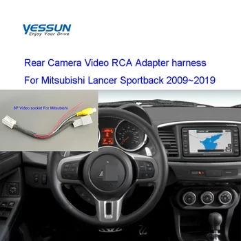 Автомобильная Камера Заднего Вида Видео RCA Штекер Обратного Преобразования Кабельный Адаптер Для Mitsubishi Lancer Sportback 2009 ~ 2019 жгут проводов камеры заднего вида