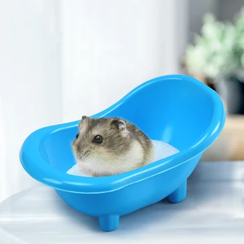Ванночка для купания домашних Хомячков, Милая Мини-пластиковая Игрушка для ванной Для маленьких животных, Товары для домашних животных Хомячков
