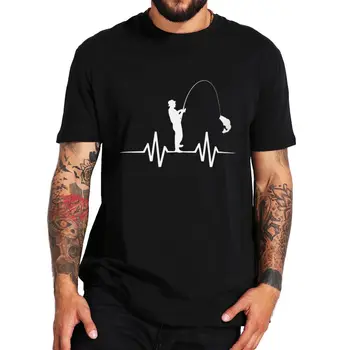 Забавная футболка с логотипом рыбалки, подарок для папы любителям рыбы, повседневная хлопковая футболка Унисекс с коротким рукавом, Мягкая футболка Оверсайз