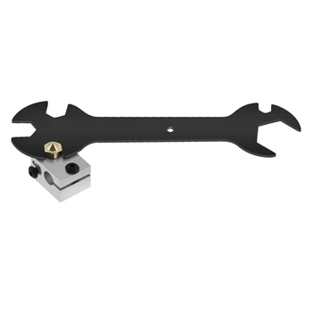 Инструмент для Деталей 3D-принтера 5 В 1 Гаечный Ключ Со Стальным Гаечным Ключом диаметром от 5,7 мм до 20,2 мм Многофункциональный Гаечный Ключ С Плоским Гаечным Ключом Для Сопла E3D MK8 MK10