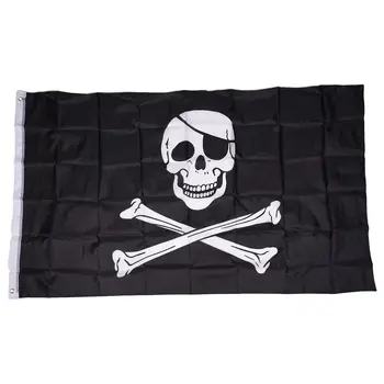 Пиратский ФЛАГ, череп и скрещенные кости Веселого Роджера, большой размер 5x3 '
