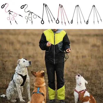 Тяговый трос для домашних животных, Светоотражающая веревка для собак, Нейлоновая собачья цепь, защита от столкновений, прочные поводки для собак с поворотным устройством на 360 градусов